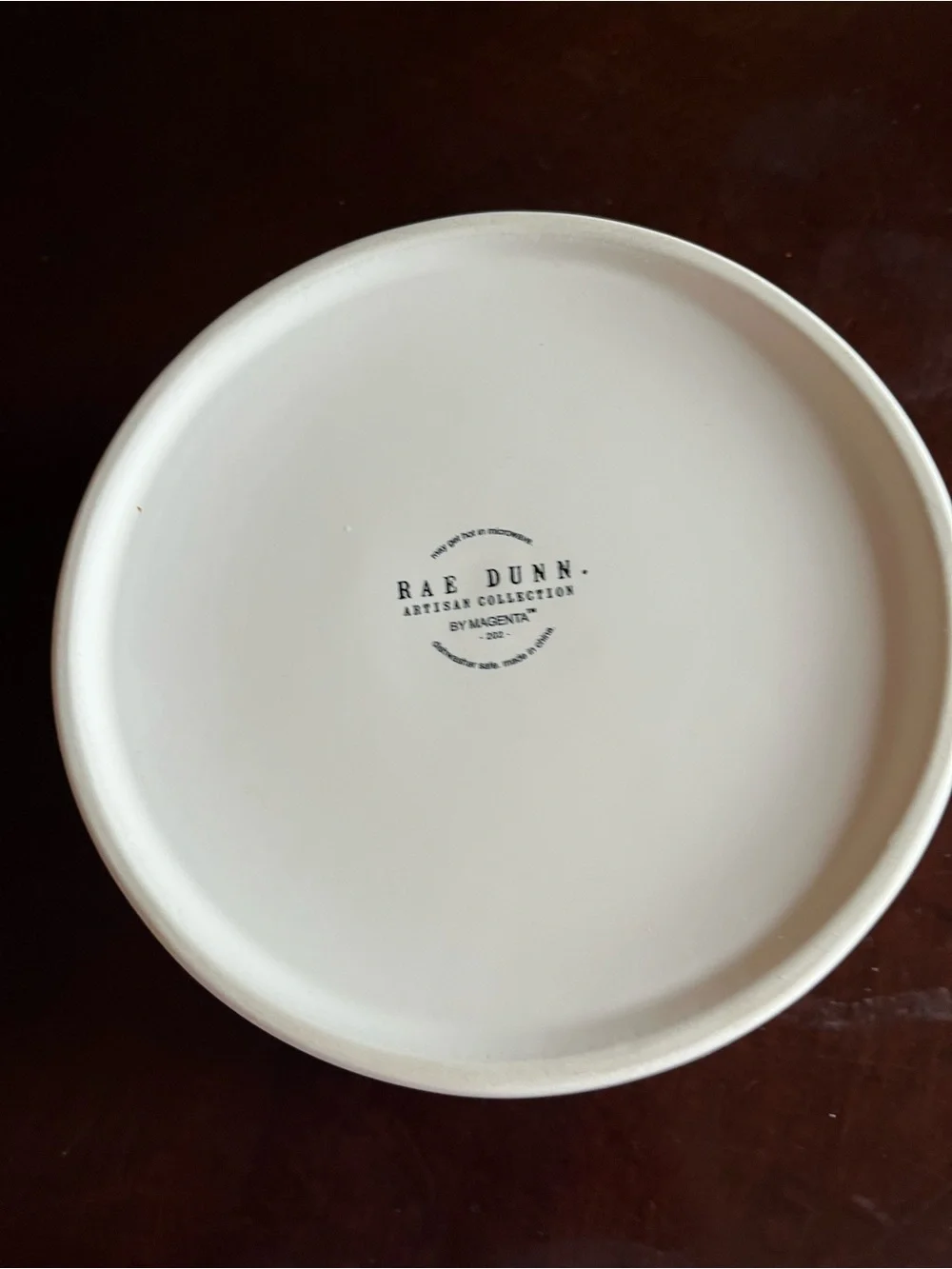 Rae Dunn White Ceramic Pet Bowl  I Woof You” black letters